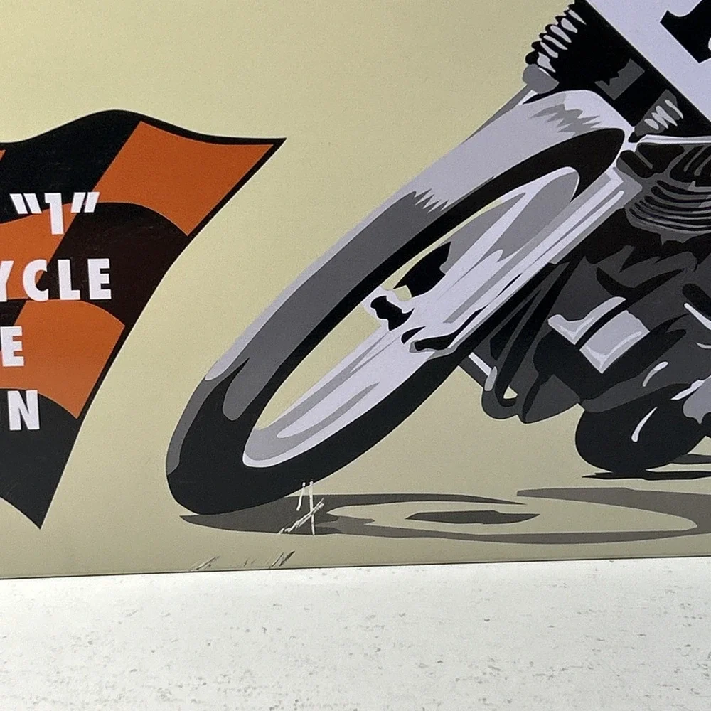 Vintage‎ Harley Davidson 1957 Competition Models #1 Motorcycle Metal Tin Sign